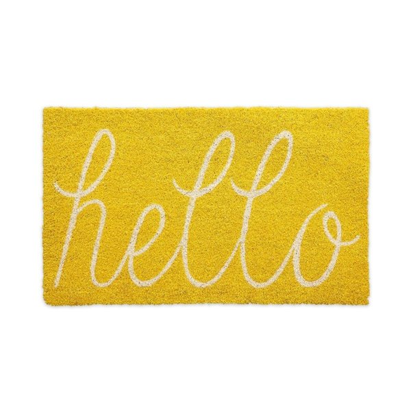 Made4Mansions 18 x 30 in. Yellow Hello Doormat MA2567915